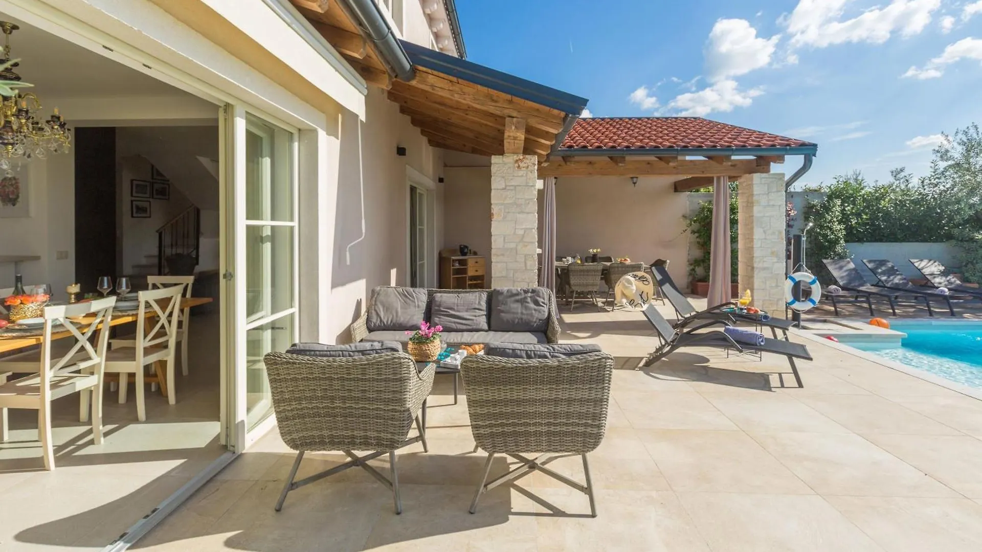 Villa Nar Mit Pool Und Panoramameerblick Bei Porec Sveti Lovrec Pazenaticki 0*,